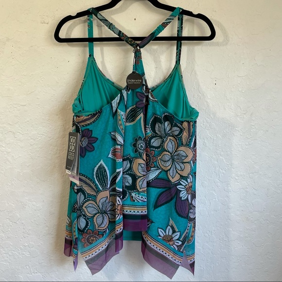 Coco Reef Safari Tropical Underwire Tankini Top - Picture 7 of 15